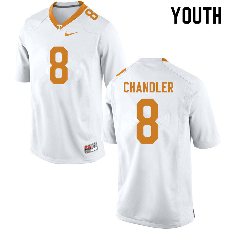 Youth #8 Ty Chandler Tennessee Volunteers College Football Jerseys Sale-White